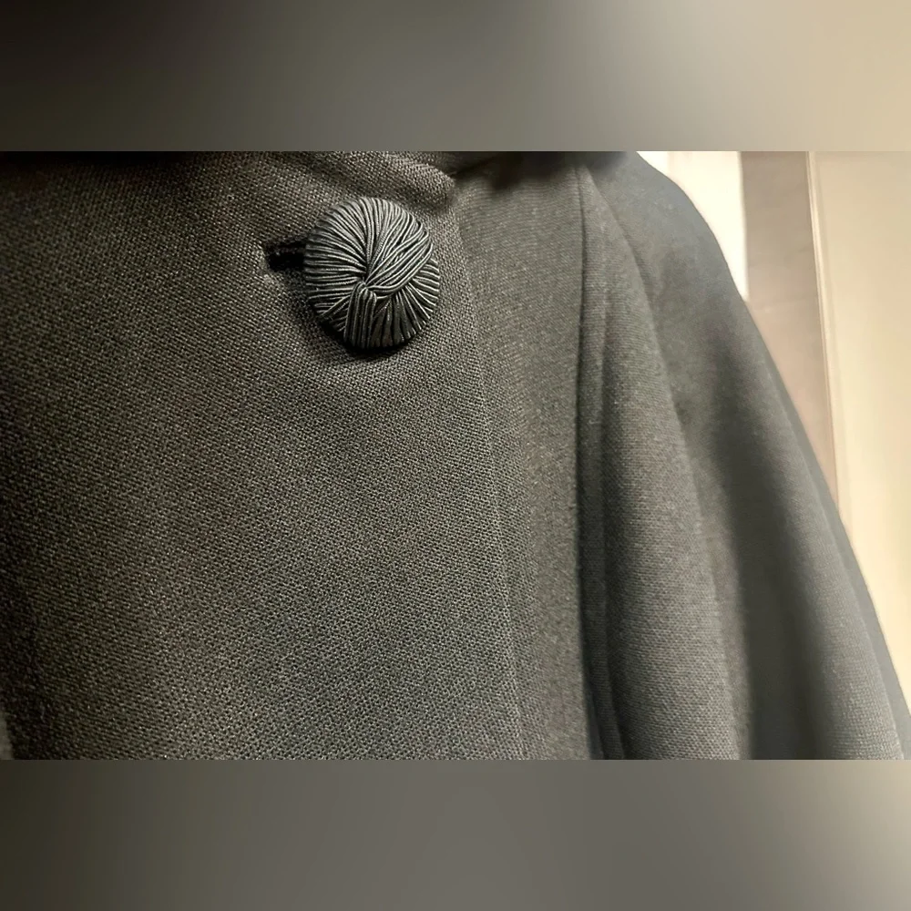 Vintage 60’s Braetan Juniors Black Coat Mink Collar Large EUC Union Made USA - Picture 8 of 12